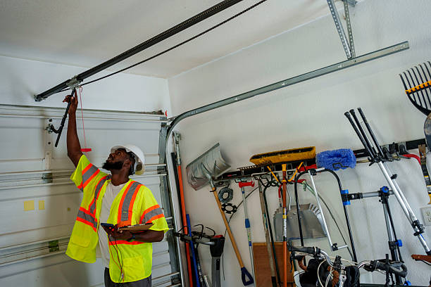 Professional Garage Door Panel Replacement technician working in Lackawanna, NY